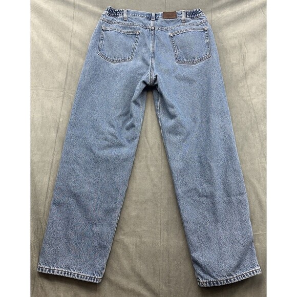 LL Bean Jeans Mens 36x30 Comfort Waist Flannel Lined 212508 Mid Rise Blue - Picture 6 of 12